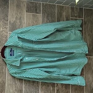 Vineyard Vines Mens Shirt Green White Size Large